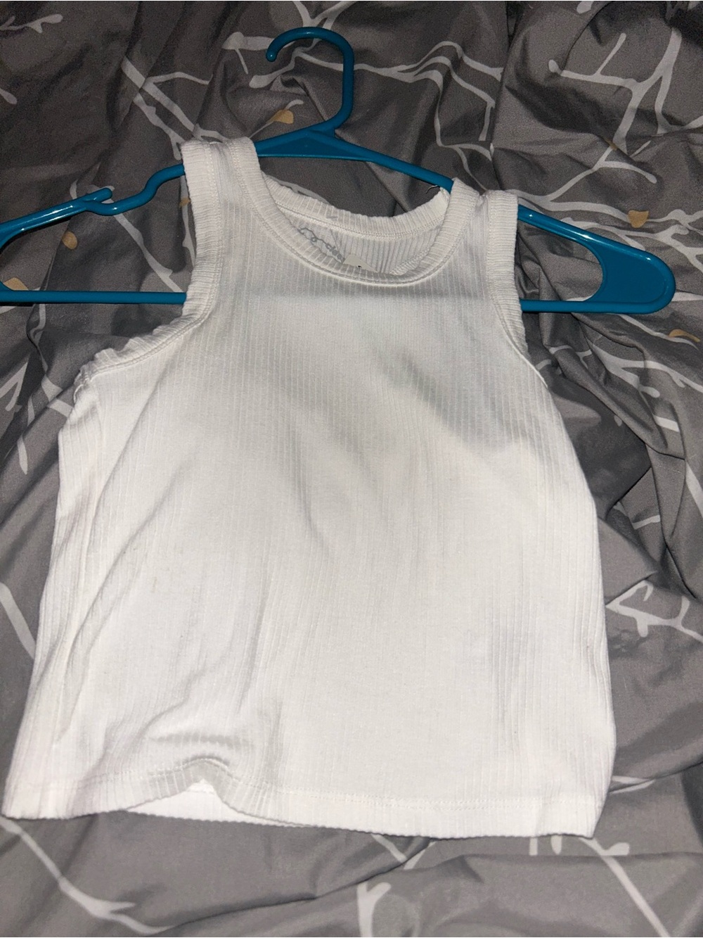 🍄3 for $10🍄 art class White Ribbed Tank Top - Girls